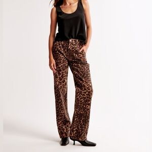 Abercrombie & Fitch Leopard Print 31 Long Wide Leg Pants